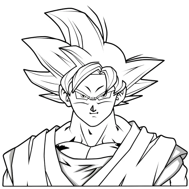 Son Goku boyama sayfası – yaratıcılık, eğlenceli etkinlik