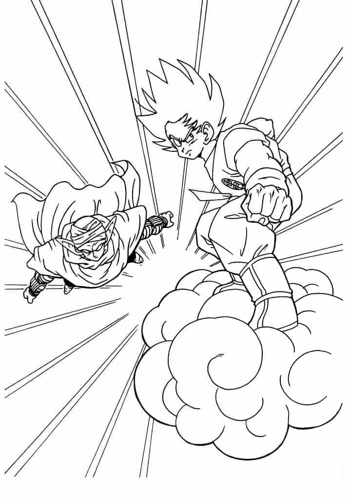 Son Goku boyama sayfası – yaratıcılığı geliştirir, keyifli zaman