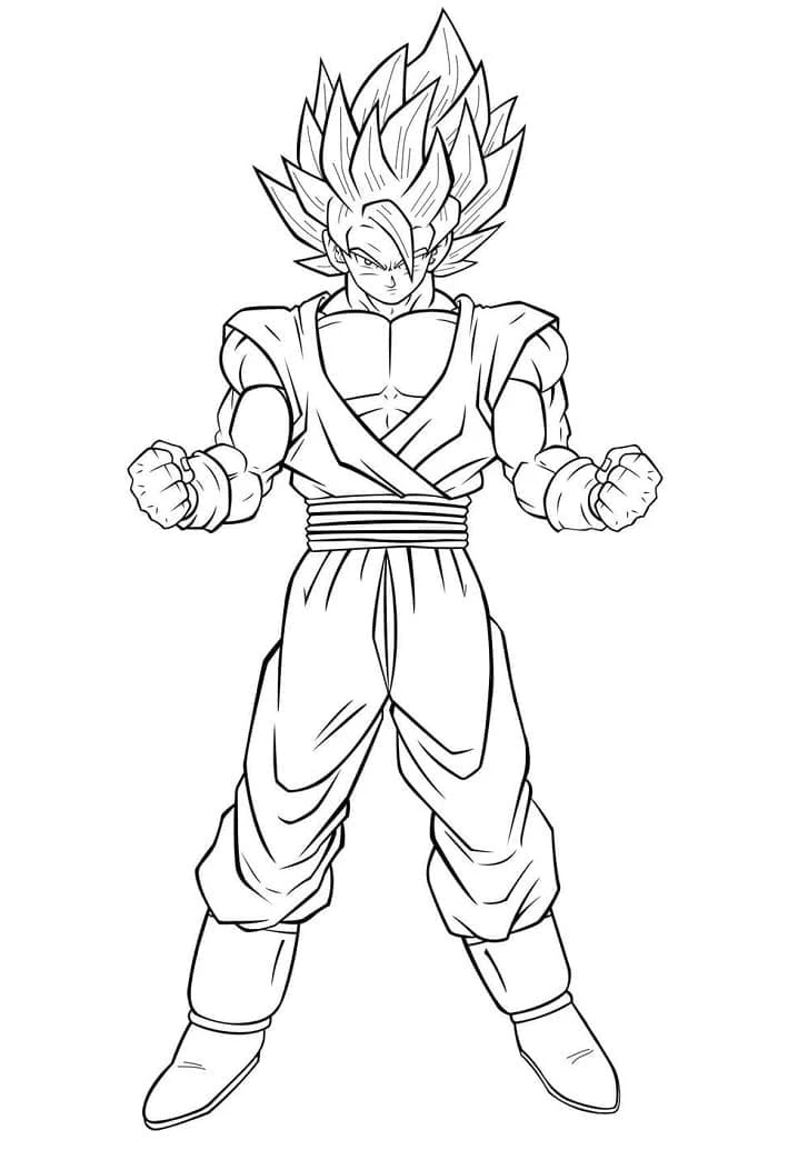 Son Goku boyama sayfası – boyama çalışması, yaratıcılığı geliştirir