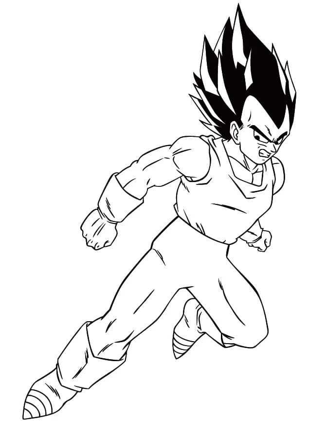 Vegeta boyama sayfası – ücretsiz yazdır, boyama etkinliği