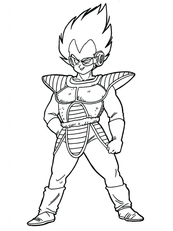 Vegeta boyama sayfası – eğitici aktivite, yaratıcılık
