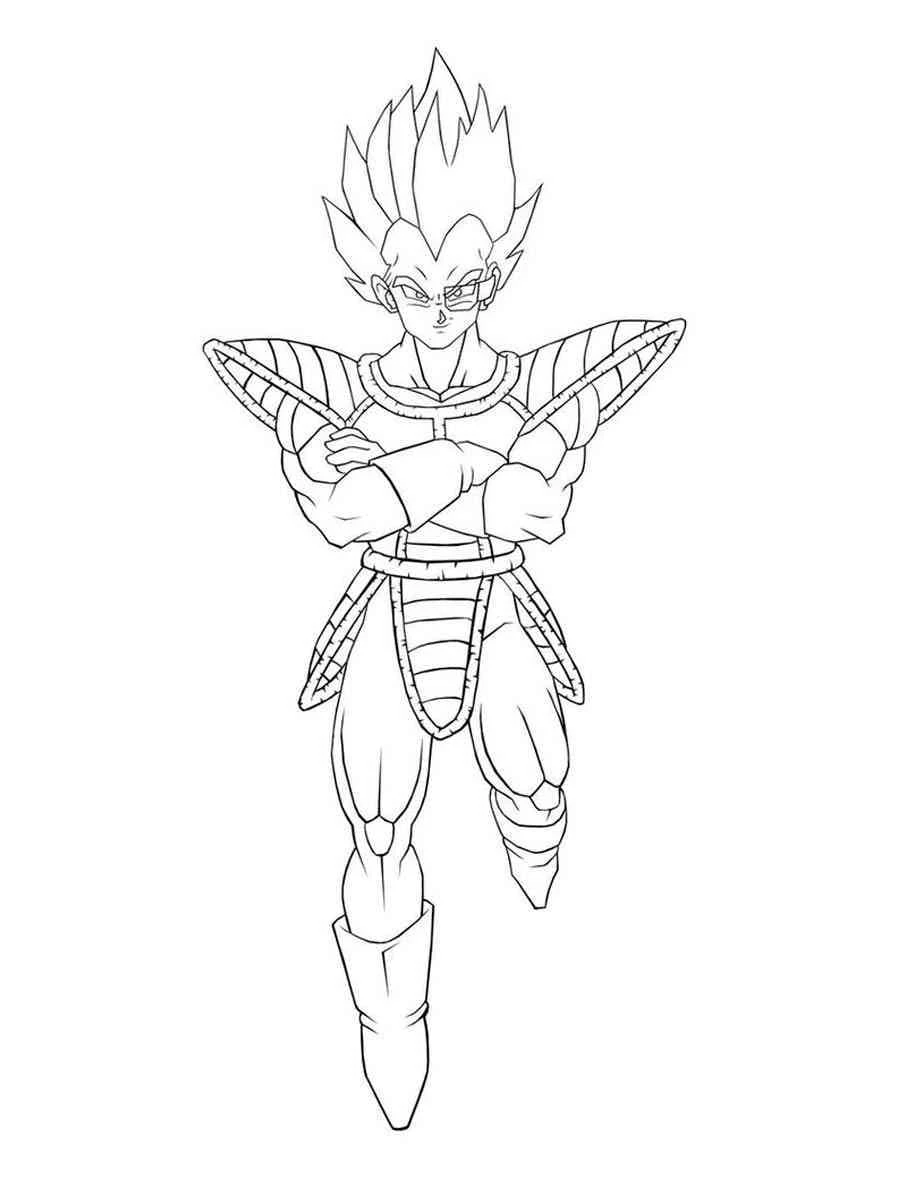 Vegeta boyama sayfası – çocuk aktivitesi, PDF indir