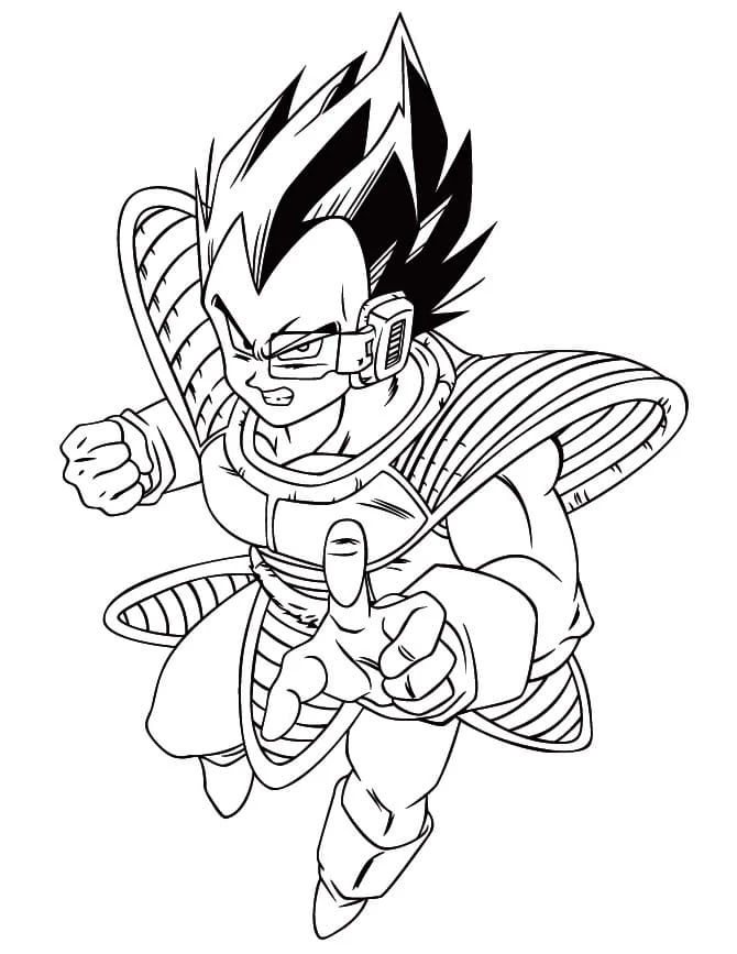 Vegeta boyama sayfası – yaratıcılık, eğlenceli etkinlik