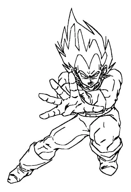 Vegeta boyama sayfası – boyama çalışması, yaratıcılığı geliştirir