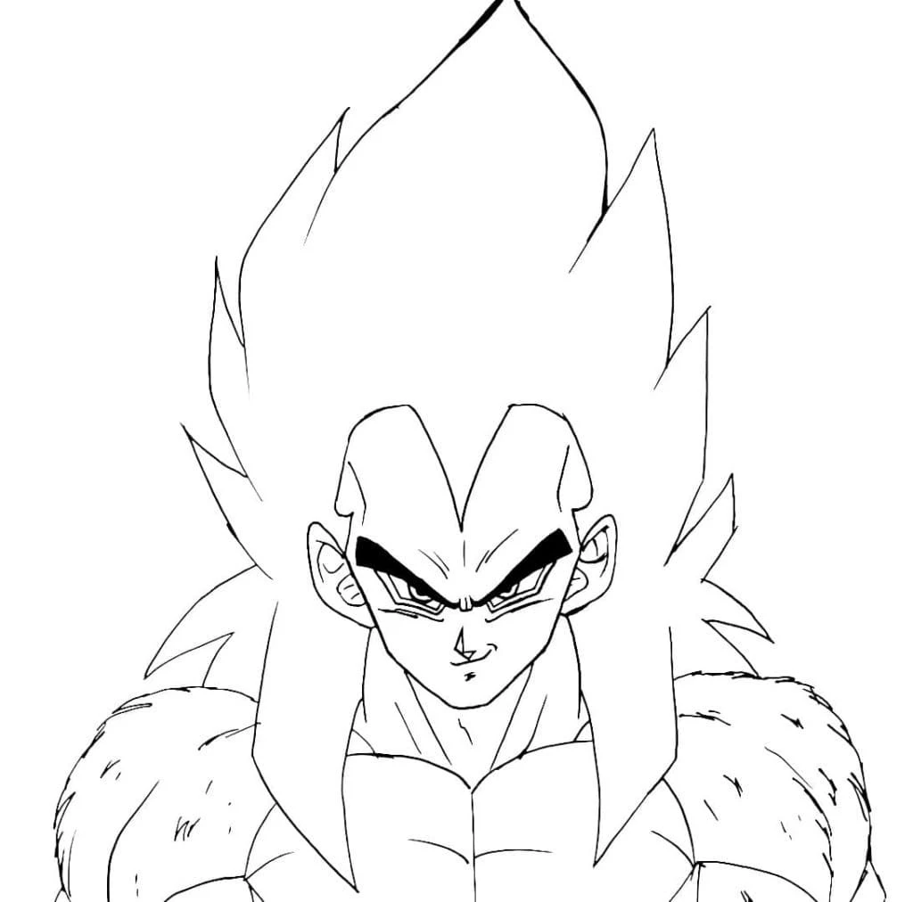 Vegeta boyama sayfası – PDF indir, sevimli karakter
