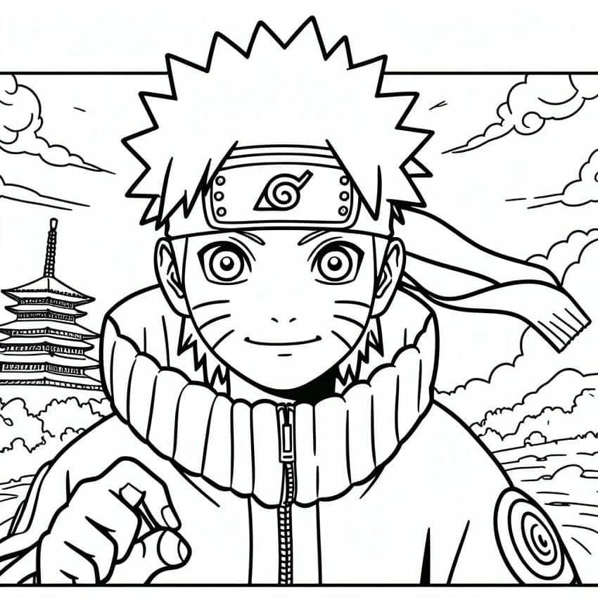 Naruto boyama sayfası #69 – eğitici aktivite, yaratıcılık