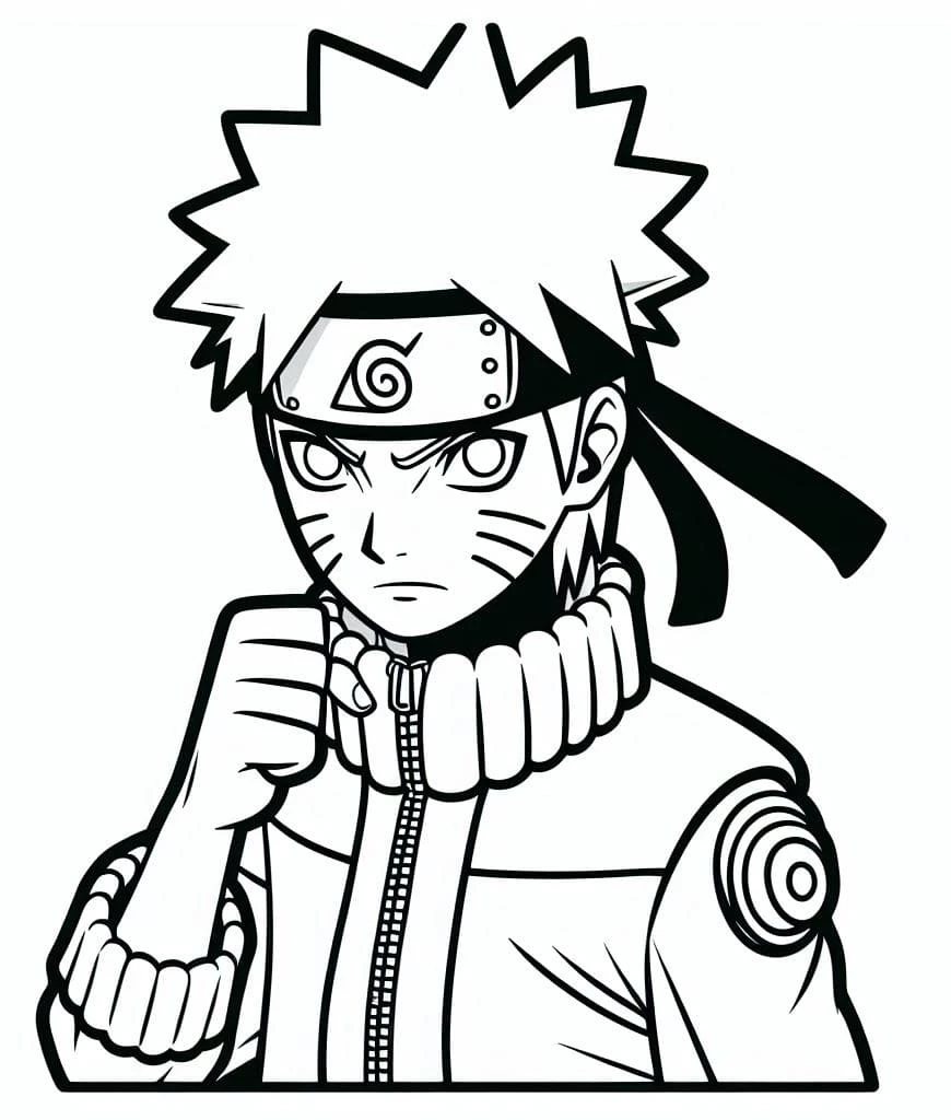 Naruto boyama sayfası #70 – el becerilerini geliştirir, boyama çalışması