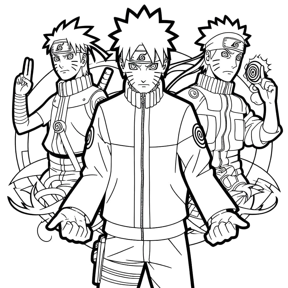 Naruto boyama sayfası #72 – evde etkinlik, anaokulu etkinliği
