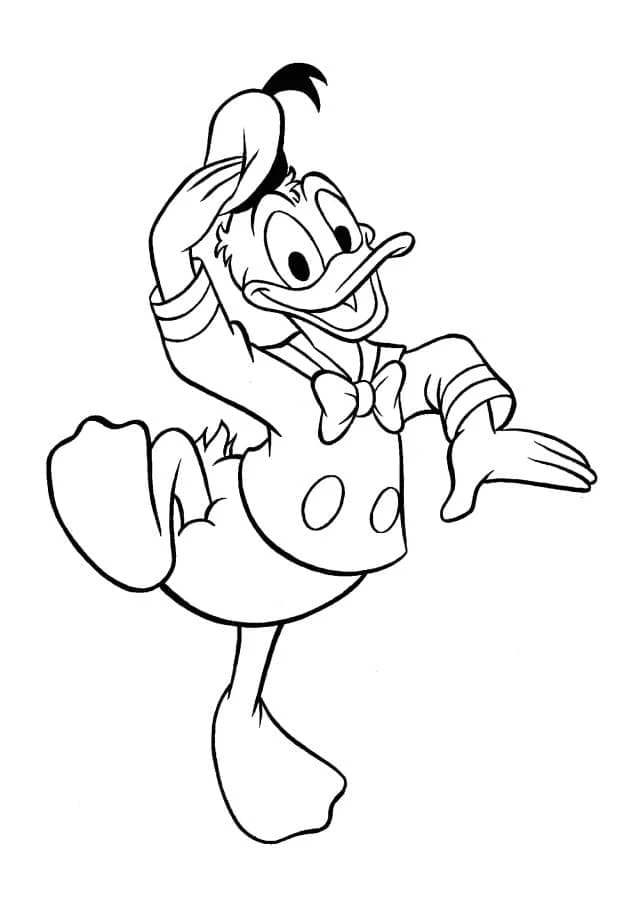 Donald Duck boyama sayfası – yaratıcılık, eğlenceli etkinlik