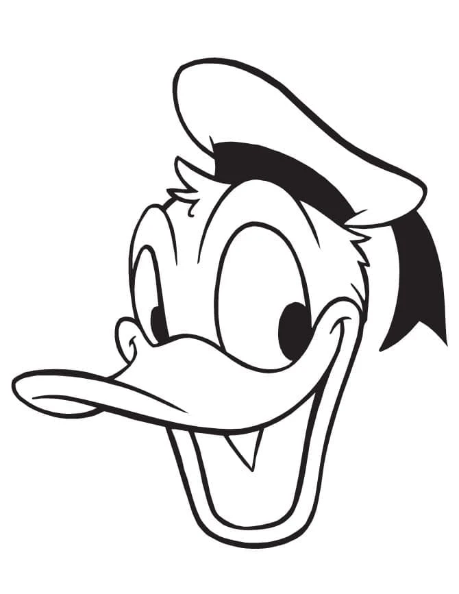 Donald Duck boyama sayfası – boyama çalışması, yaratıcılığı geliştirir