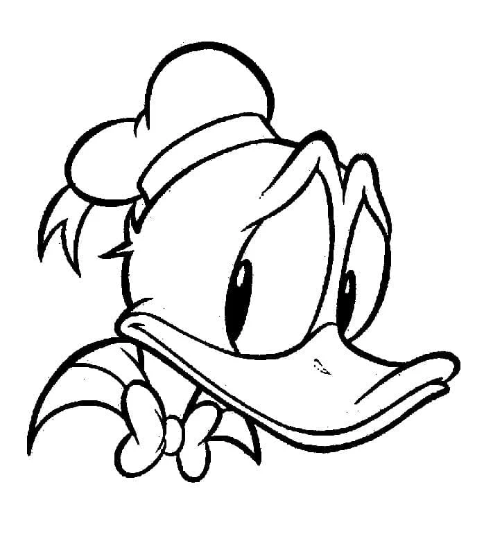 Donald Duck boyama sayfası – kolay boyama, eğitici aktivite
