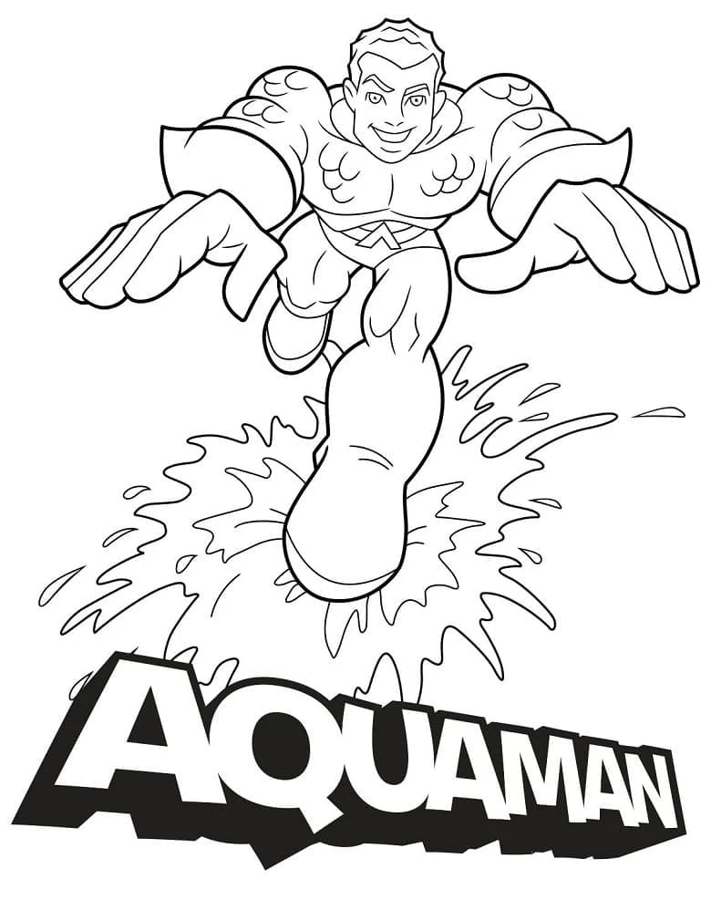 Aquaman boyama sayfası – yaratıcılığı geliştirir, keyifli zaman