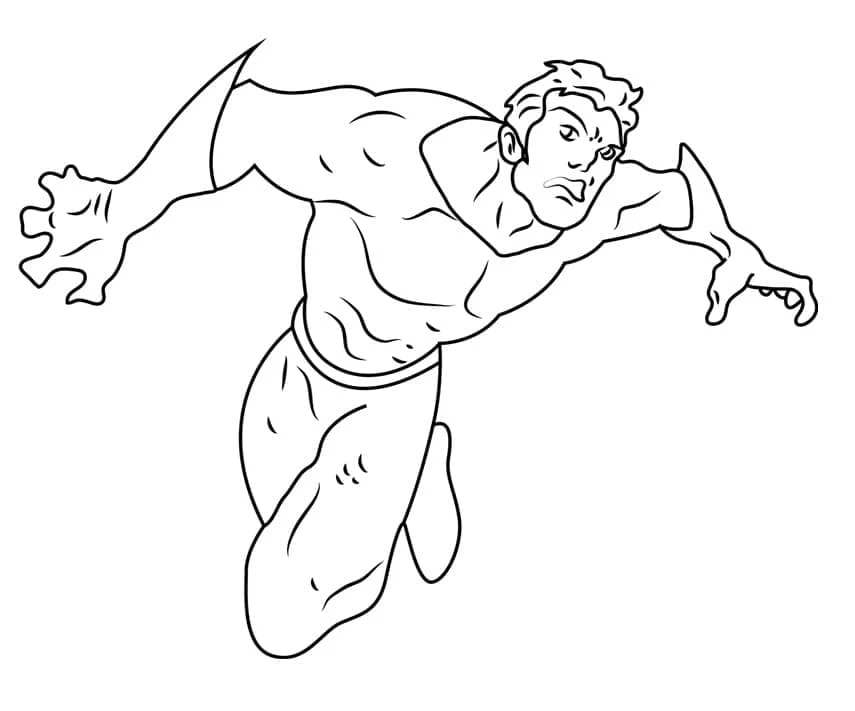 Aquaman boyama sayfası – yaratıcılık, eğlenceli etkinlik