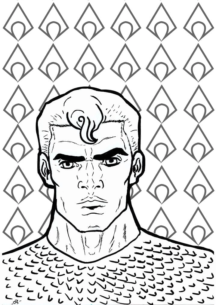 Aquaman boyama sayfası – çocuklar için, çizgi film temalı