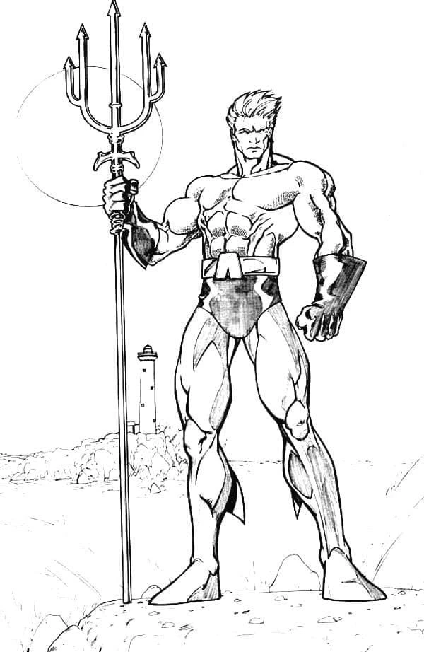 Aquaman boyama sayfası – boyama etkinliği, çocuk aktivitesi