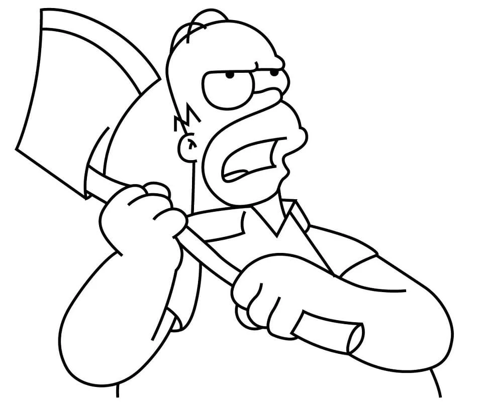 Simpsonlar boyama sayfası – okul öncesi, evde etkinlik