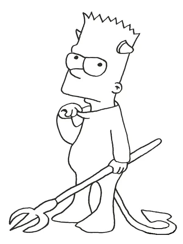 Simpsonlar boyama sayfası – sanatsal çalışma, çocuklar için