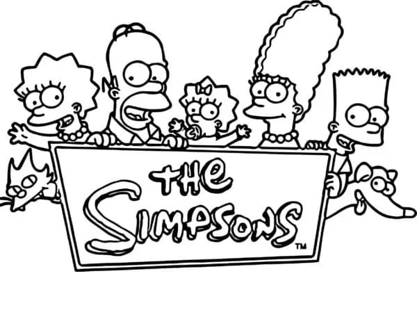 Simpsonlar boyama sayfası – yaratıcılık, eğlenceli etkinlik