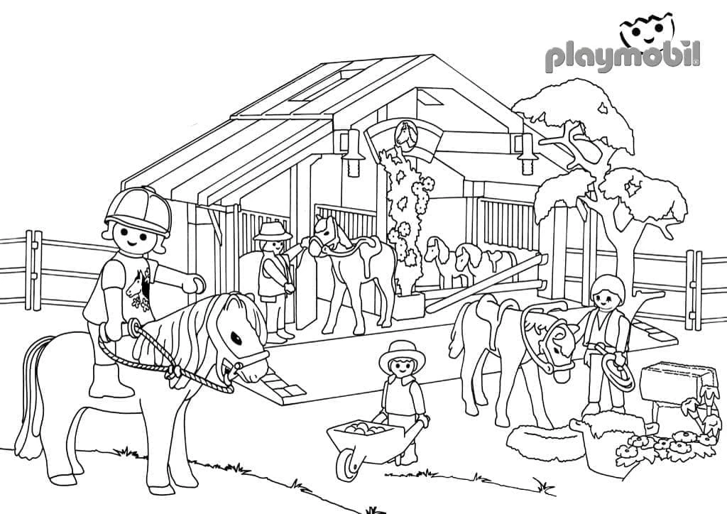 Playmobil boyama sayfası – eğlenceli etkinlik, el becerilerini geliştirir