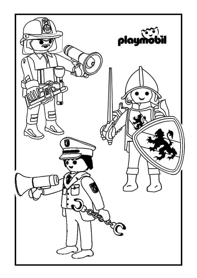 Playmobil boyama sayfası – okul öncesi, evde etkinlik