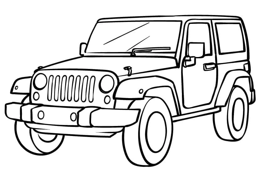 Jeep boyama sayfası – yaratıcılık, eğlenceli etkinlik