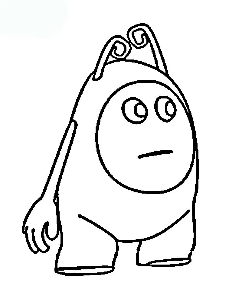 Yade Yade boyama sayfası – kolay boyama, eğitici aktivite