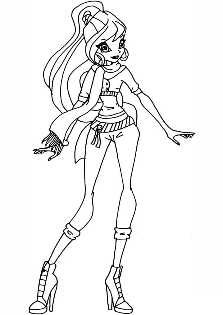 Winx Club boyama sayfası – ücretsiz yazdır, boyama etkinliği