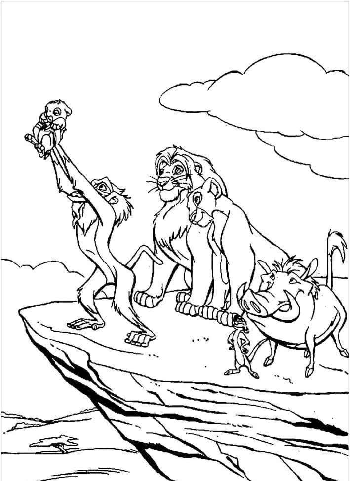 Aslan Kral boyama sayfası – PDF indir, sevimli karakter