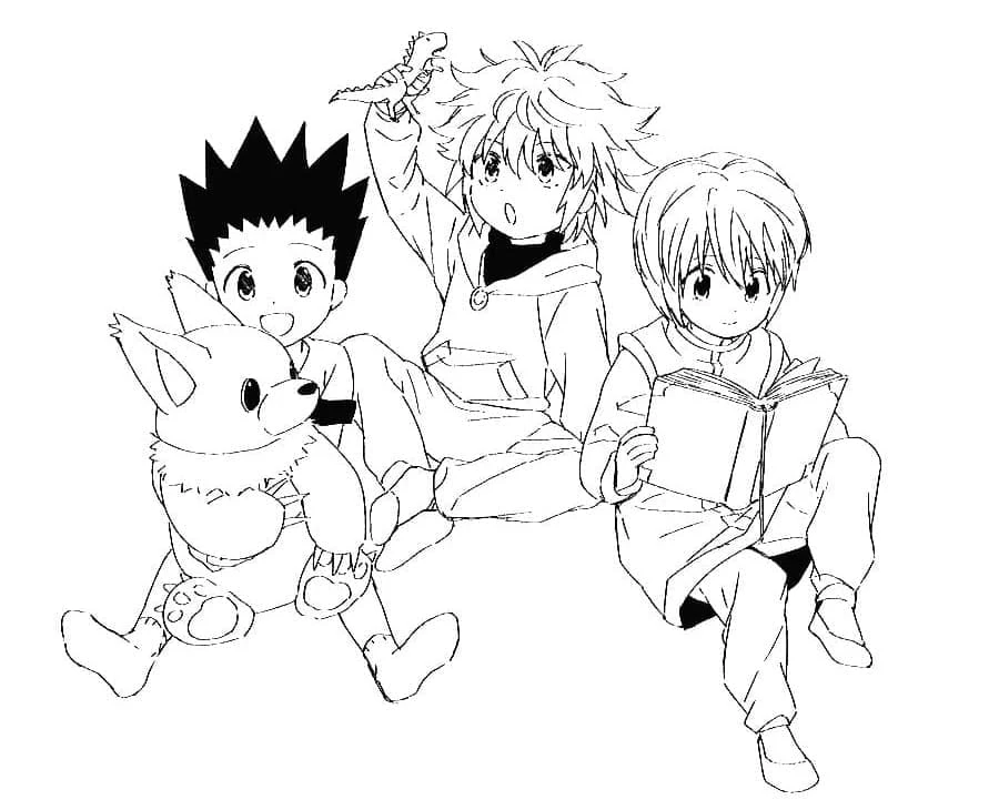 Hunter x Hunter boyama sayfası #46 – yaratıcı sanat çalışması, eğlenceli etkinlik