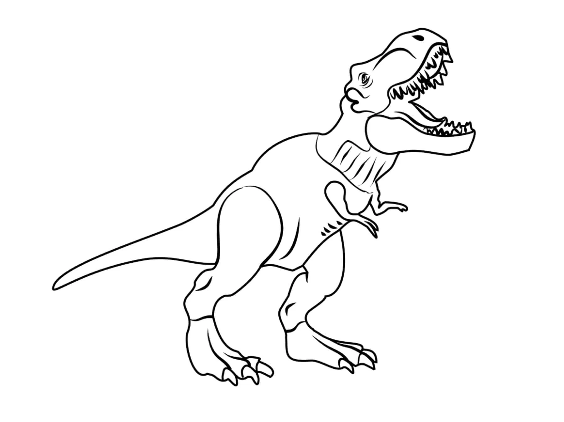 T-rex boyama sayfası – keyifli zaman, renkli çizimler