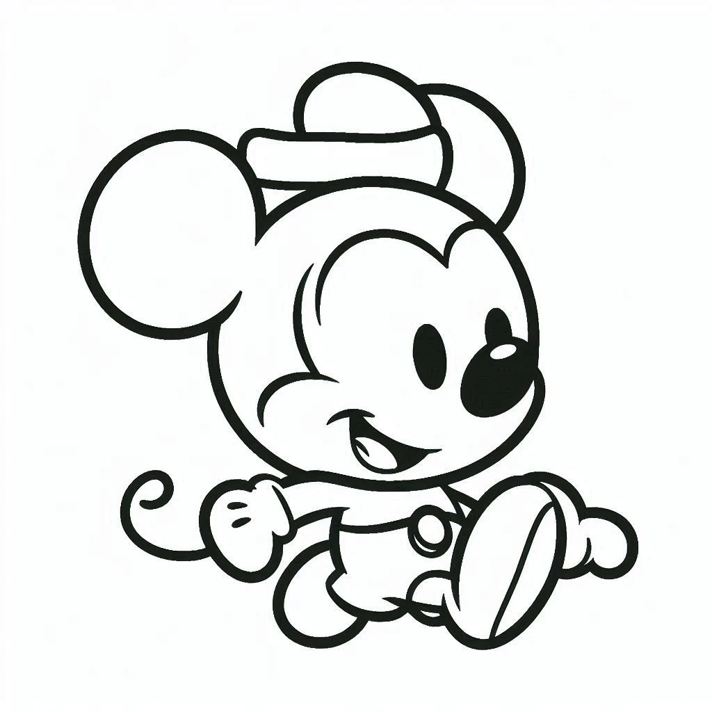 Mickey Mouse (Miki Fare) boyama sayfası – keyifli zaman, renkli çizimler