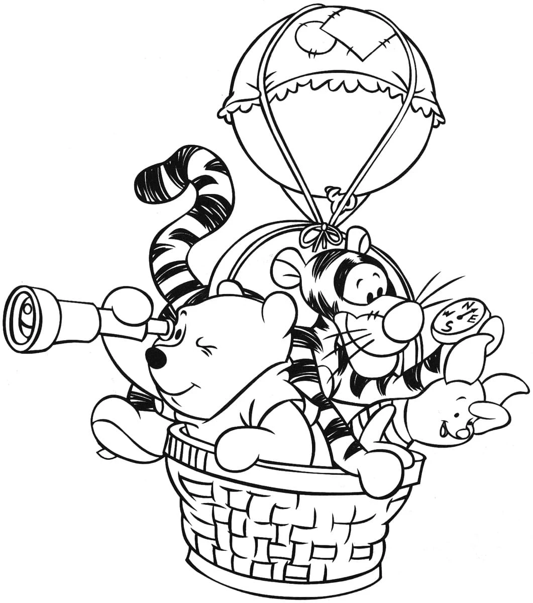 Ayı Winnie (Winnie-the-Pooh) boyama sayfası – boyama etkinliği, çocuk aktivitesi
