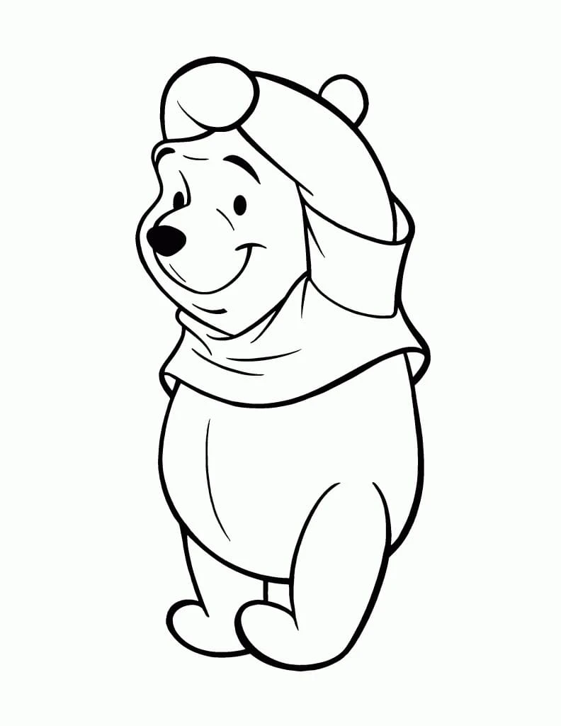 Ayı Winnie (Winnie-the-Pooh) boyama sayfası – çocuk aktivitesi, PDF indir