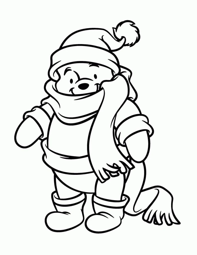 Ayı Winnie (Winnie-the-Pooh) boyama sayfası – sanatsal çalışma, çocuklar için