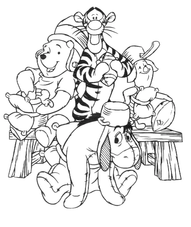 Ayı Winnie (Winnie-the-Pooh) boyama sayfası – kolay boyama, eğitici aktivite