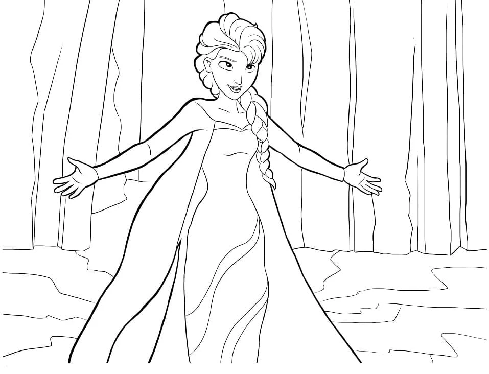 Frozen (Karlar Ülkesi) boyama sayfası – keyifli zaman, renkli çizimler
