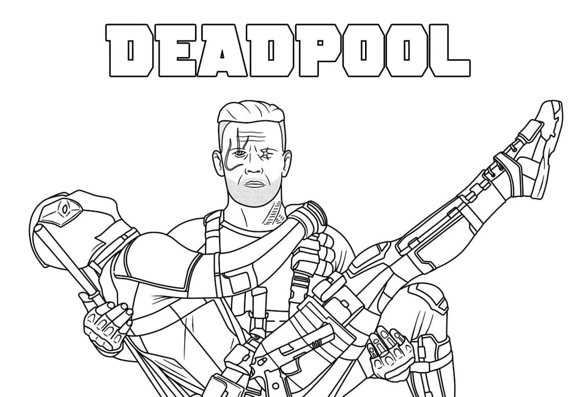 Deadpool boyama sayfası #23 – aile ile vakit geçirme, renk bilgisini öğretir