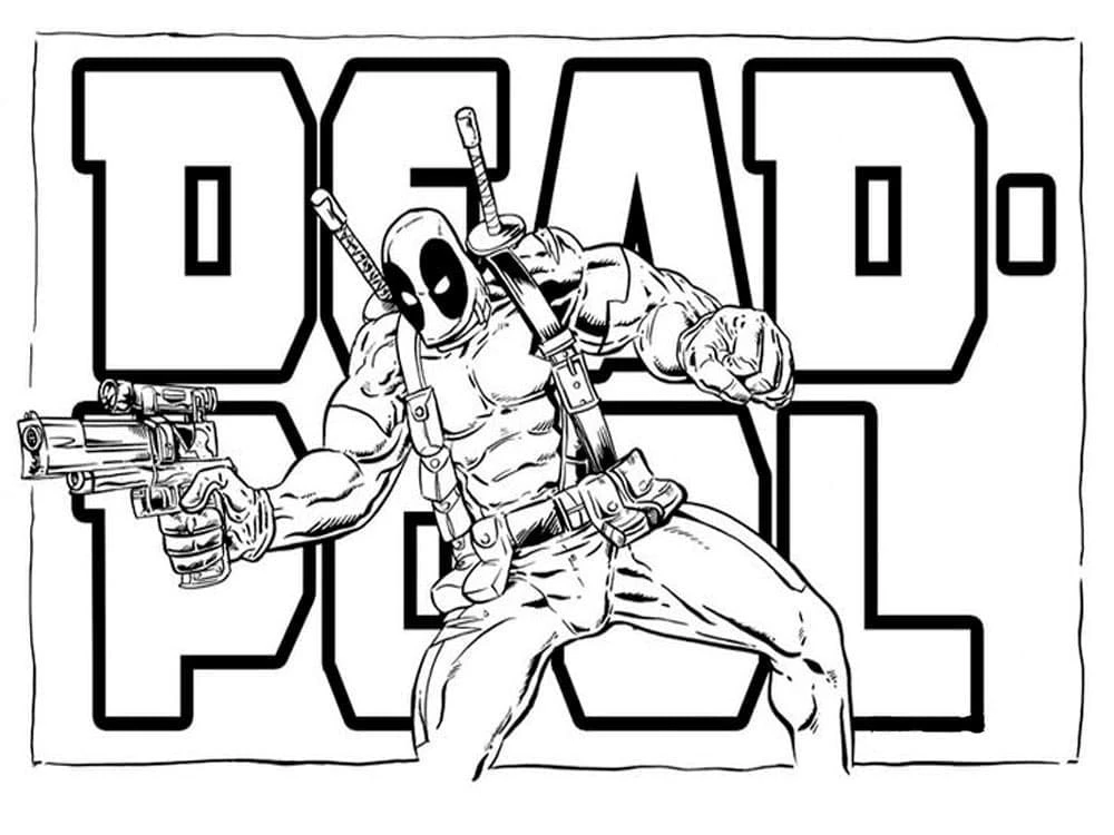 Deadpool boyama sayfası #33 – kolay indirilebilir, eğlenceli öğrenme deneyimi