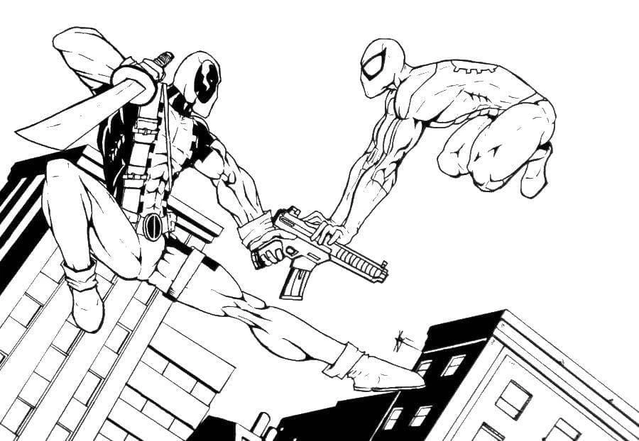 Deadpool boyama sayfası #40 – eğlenceli öğrenme deneyimi, okul öncesi