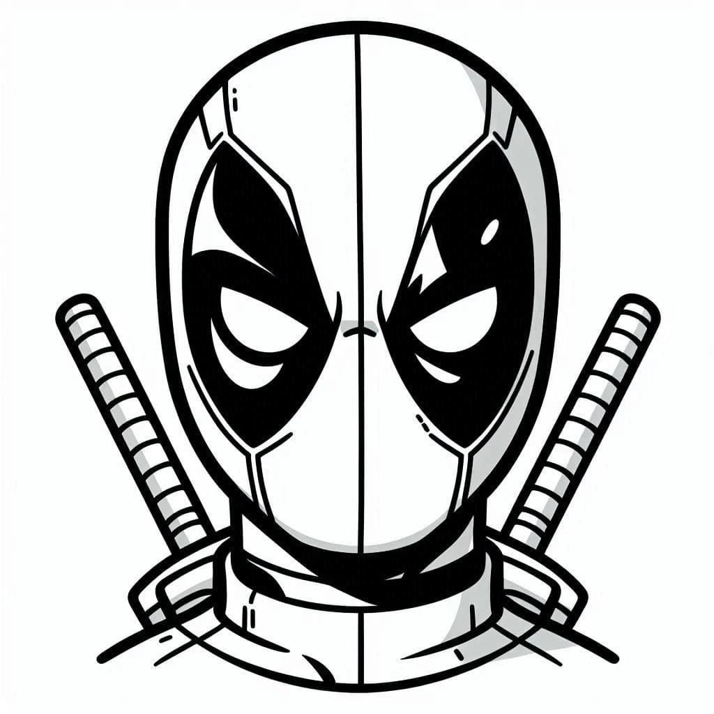 Deadpool boyama sayfası #45 – eğlenceli etkinlik, el becerilerini geliştirir