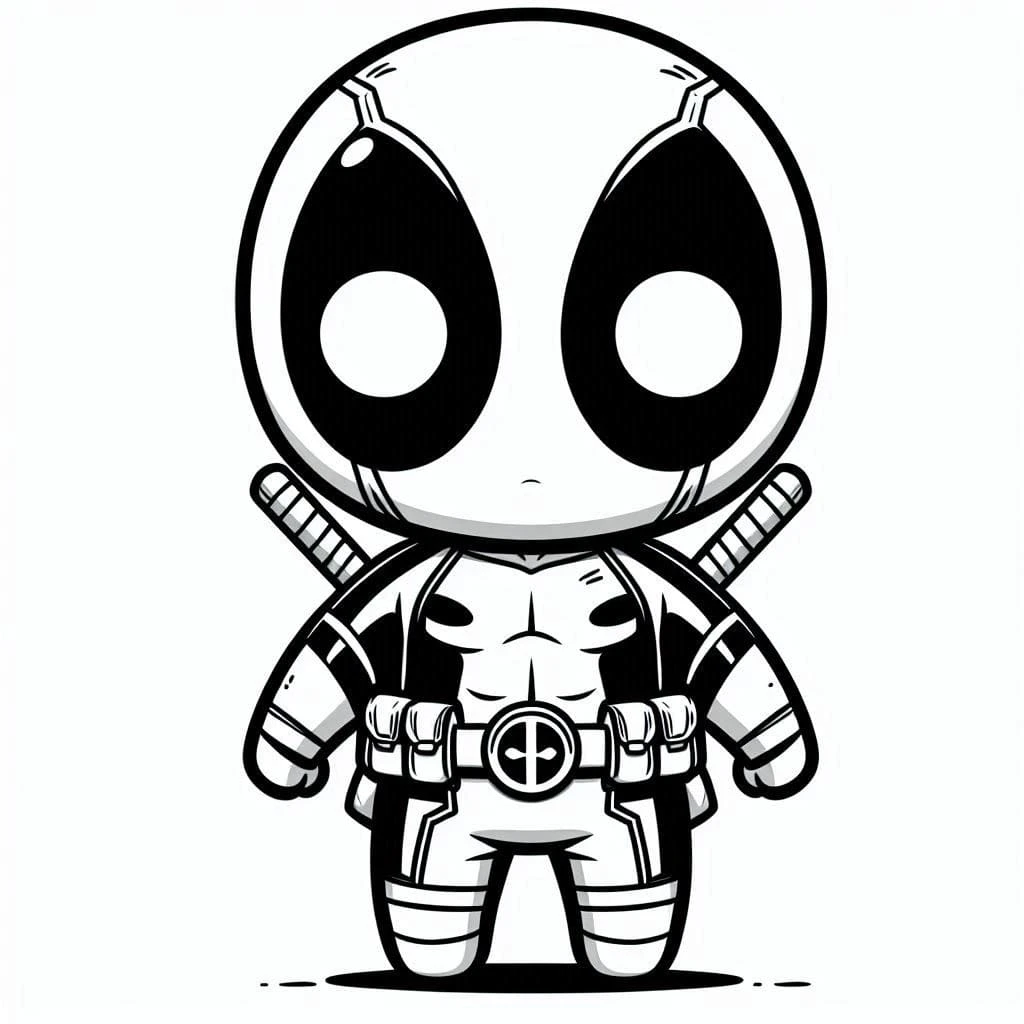 Deadpool boyama sayfası #47 – okul öncesi, evde etkinlik