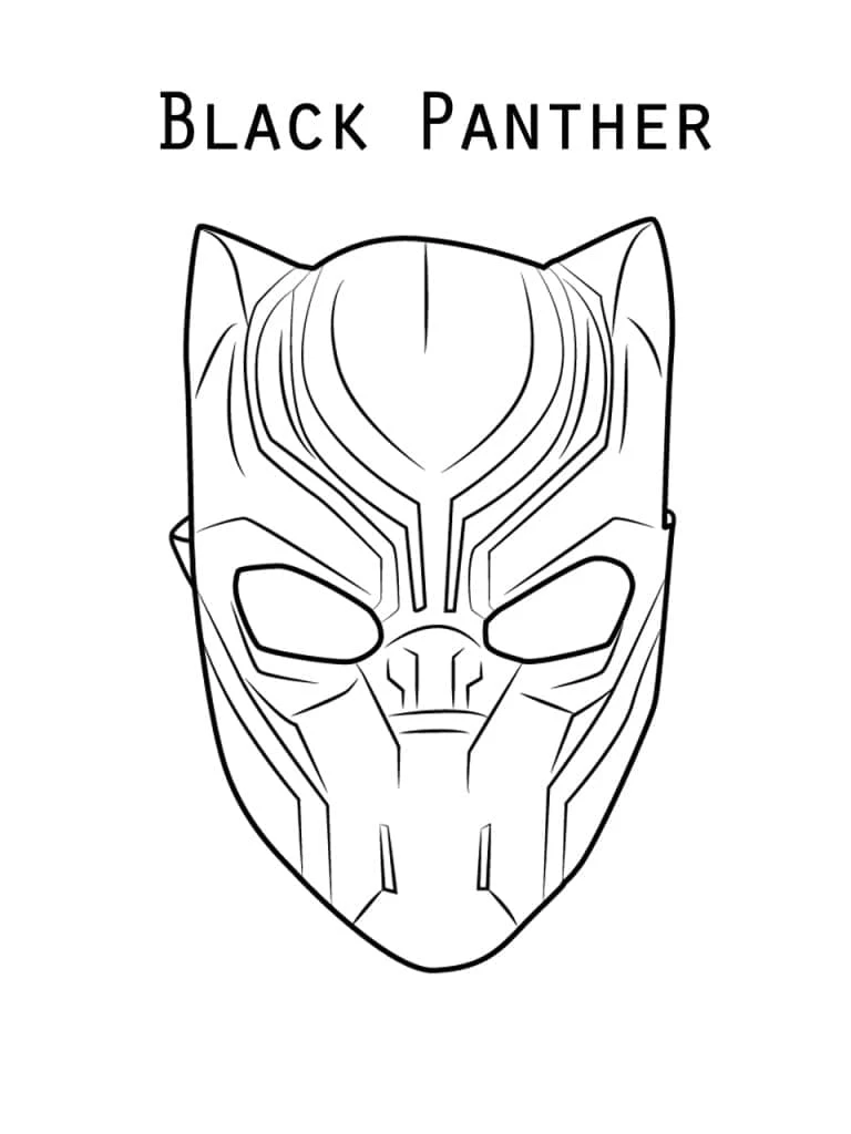 Kara Panter (Black Panther) boyama sayfası – boyama etkinliği, çocuk aktivitesi