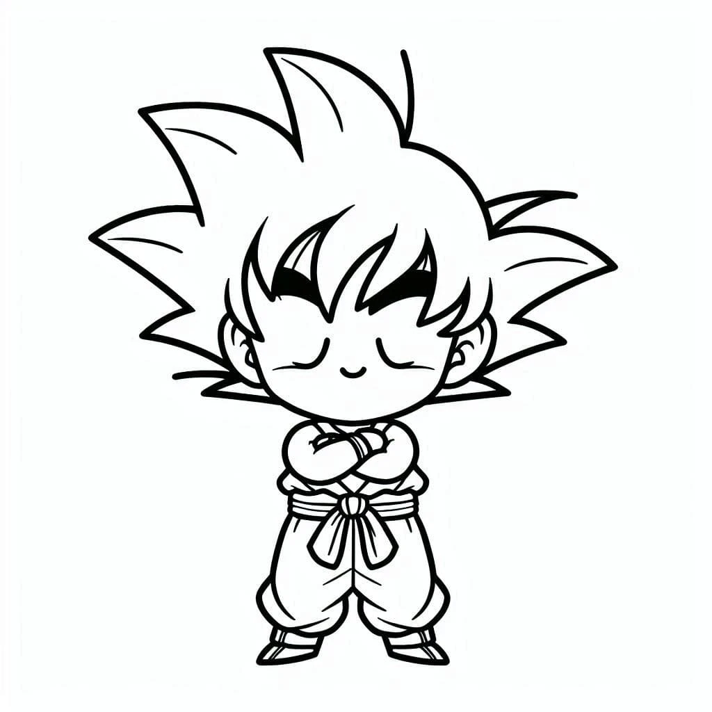 Goku Ultra İçgüdü boyama sayfası – okul öncesi, evde etkinlik