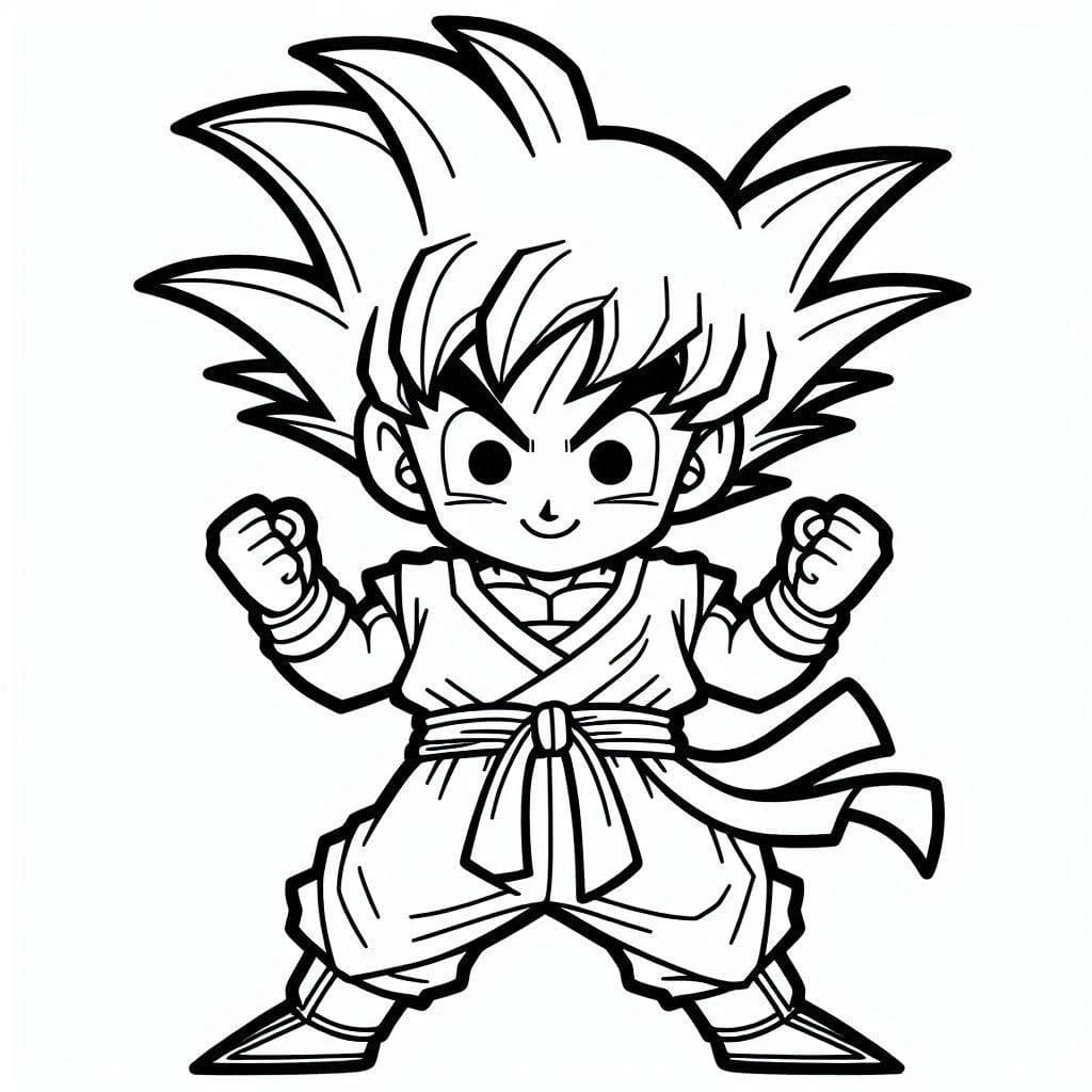 Goku Ultra İçgüdü boyama sayfası – eğitici aktivite, yaratıcılık
