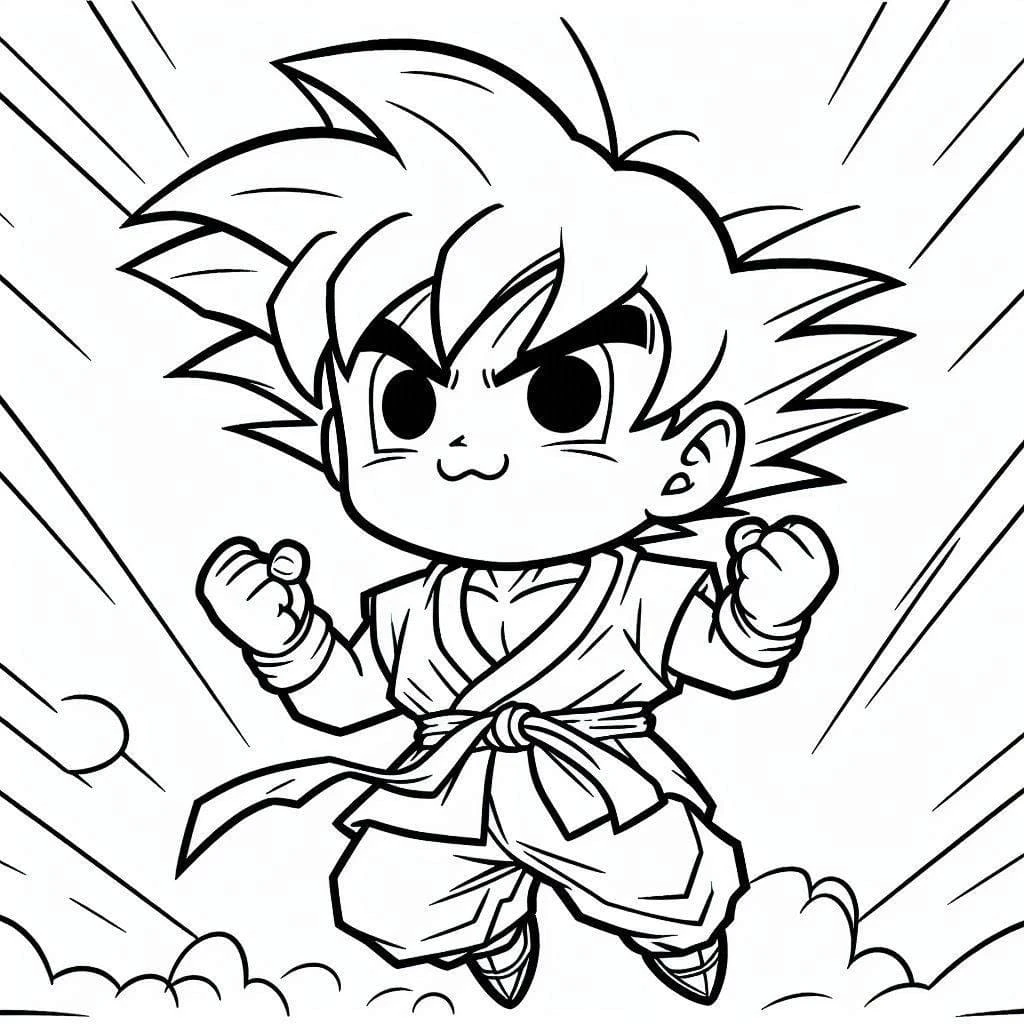 Goku Ultra İçgüdü boyama sayfası – keyifli zaman, renkli çizimler