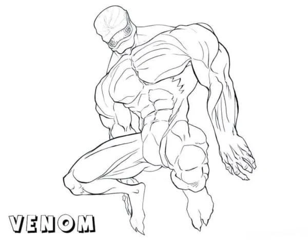 Venom boyama sayfası #14 – renk bilgisini öğretir, günlük etkinlik önerisi