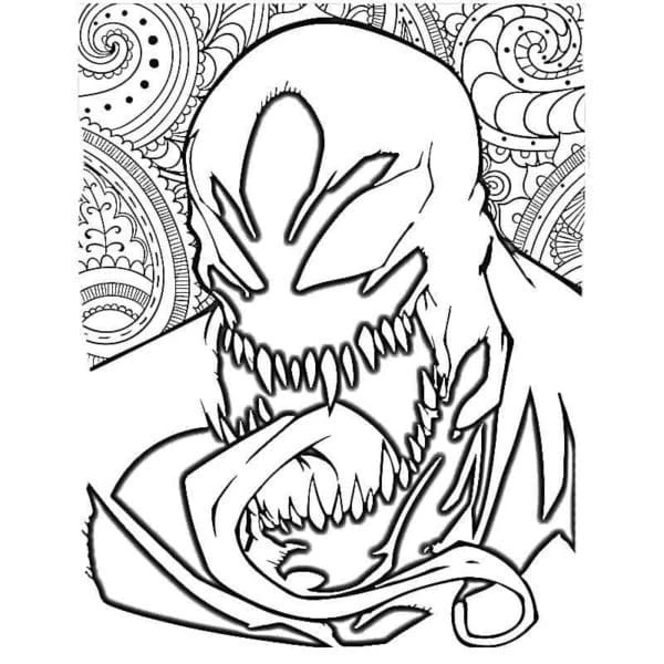 Venom boyama sayfası #22 – yaratıcı sanat çalışması, eğlenceli etkinlik