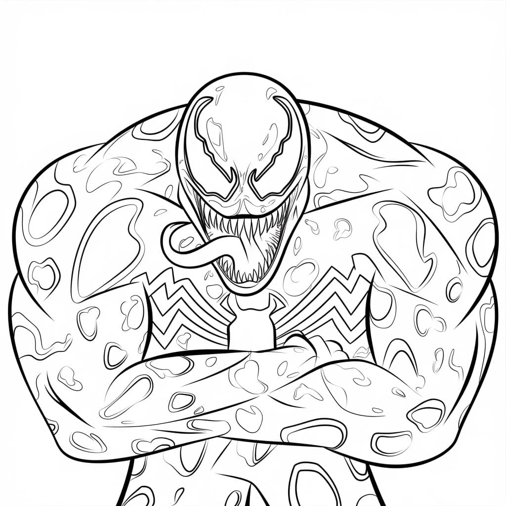 Venom boyama sayfası #28 – kolay boyama, eğitici aktivite