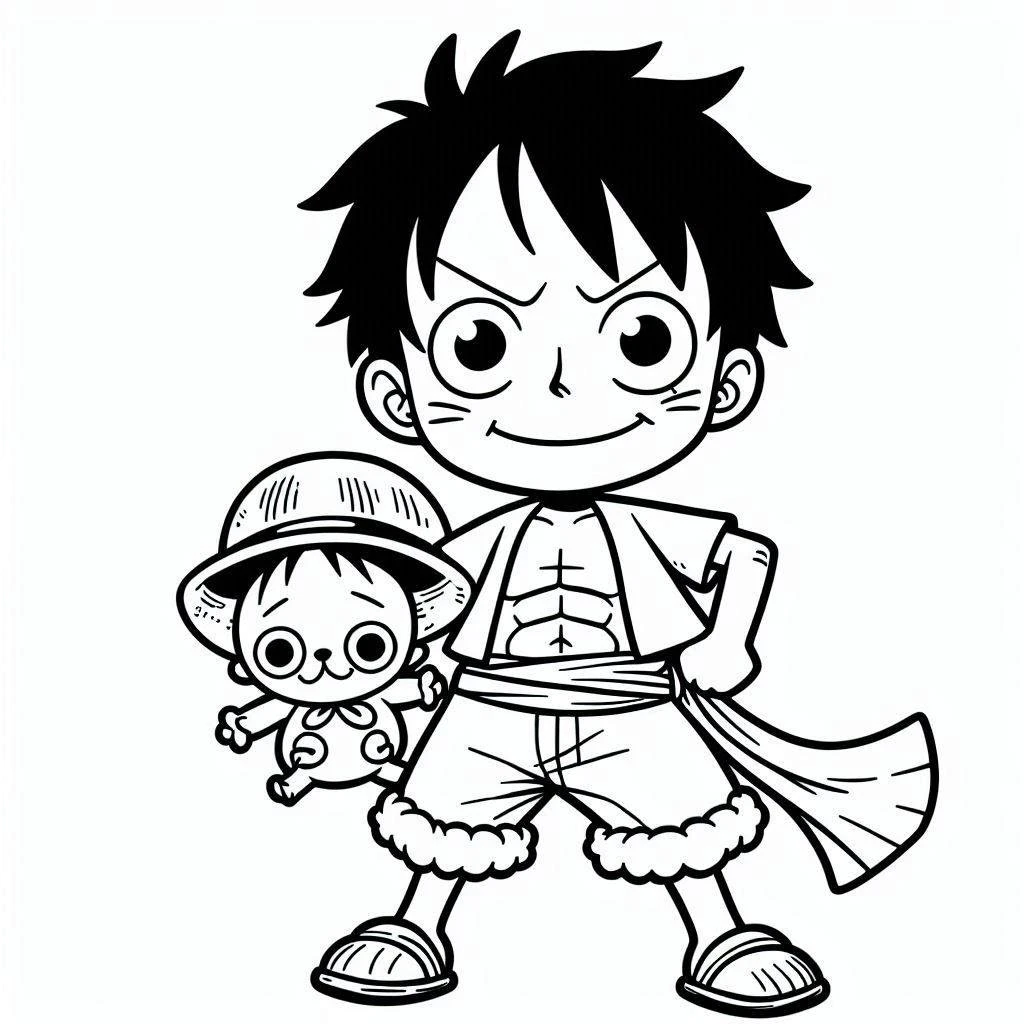 Luffy boyama sayfası #35 – yaratıcılık, doğum günü partisi aktivitesi