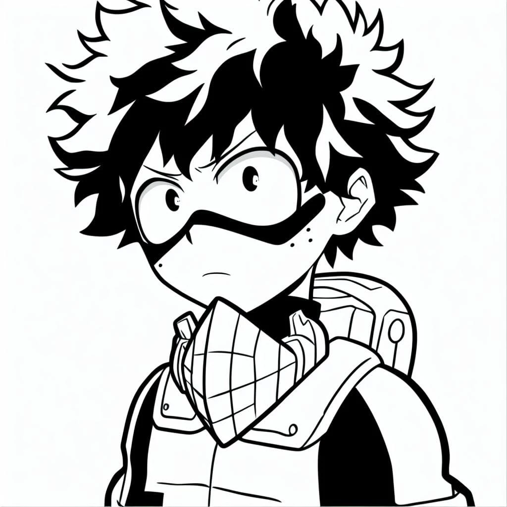 Izuku Midoriya boyama sayfası #19 – ekran süresine alternatif, çocuklarla kaliteli zaman